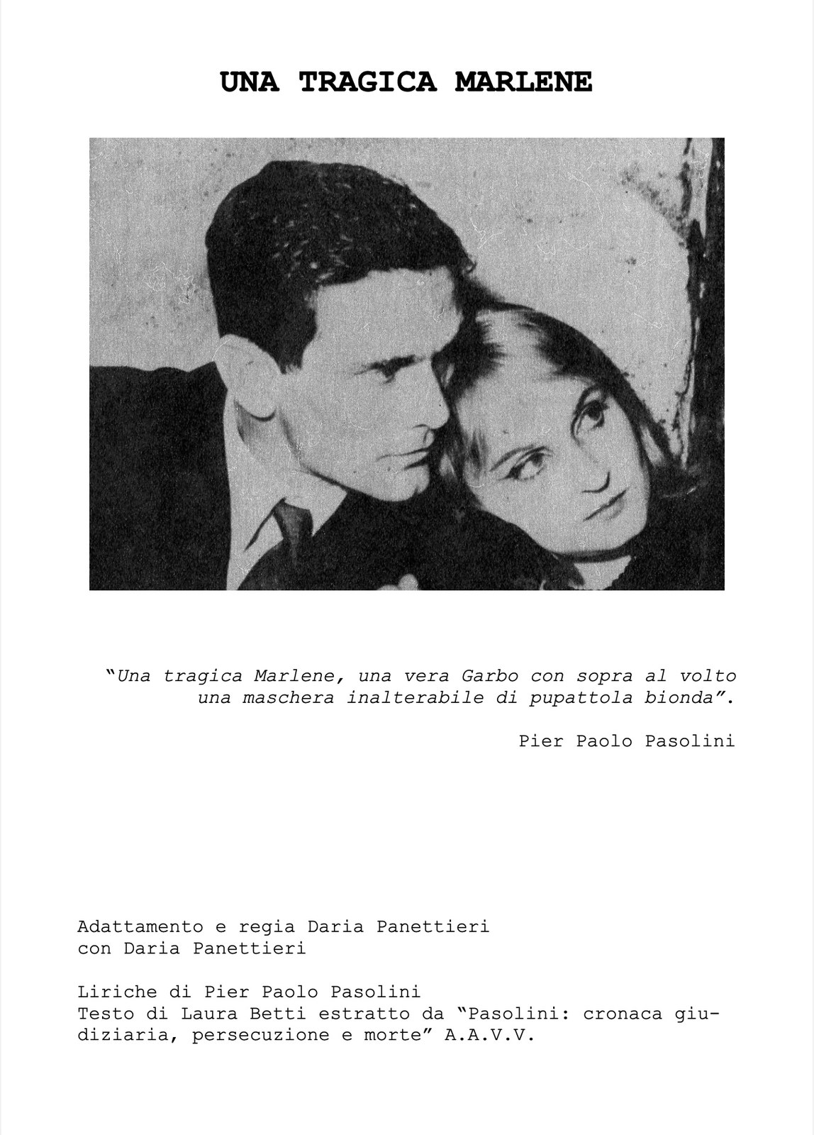 Una tragica Marlene